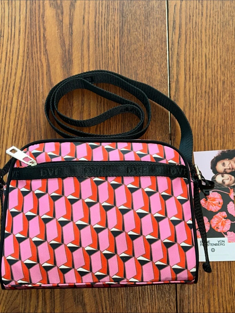 Diane Von Furstenberg Modern Geometric Adjustable Crossbody Bag